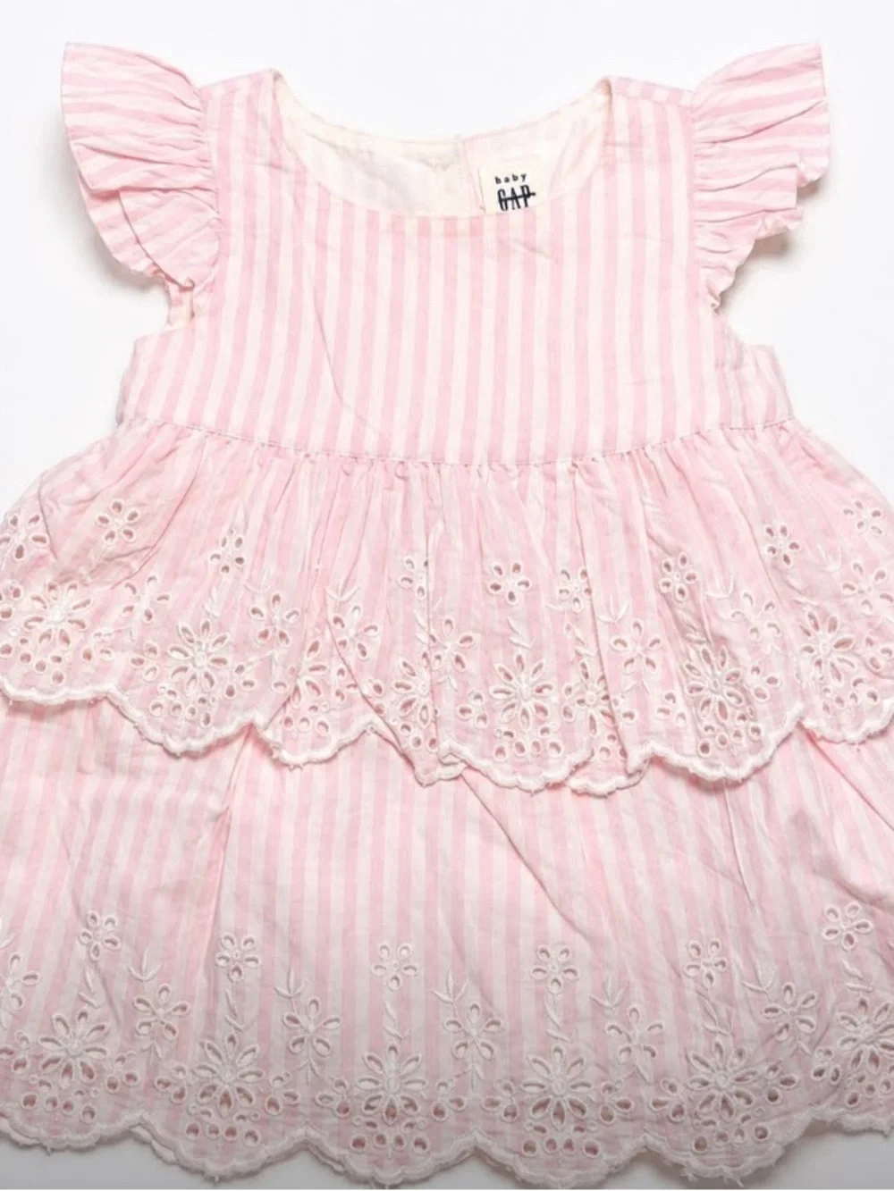Baby Gap flutter eyeley dress